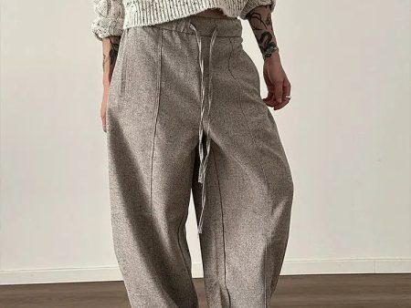 Wide-leg Drawstring Pants For Cheap