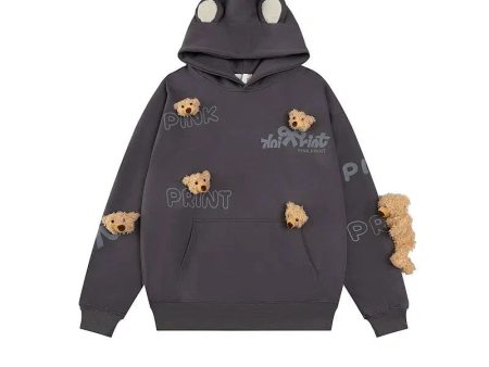 Teddy Bear Embellished Hoodie For Sale