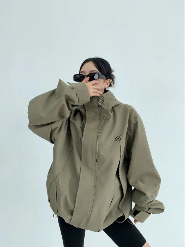 Adjustable Cuffs Versatile Hooded Coat Fashion