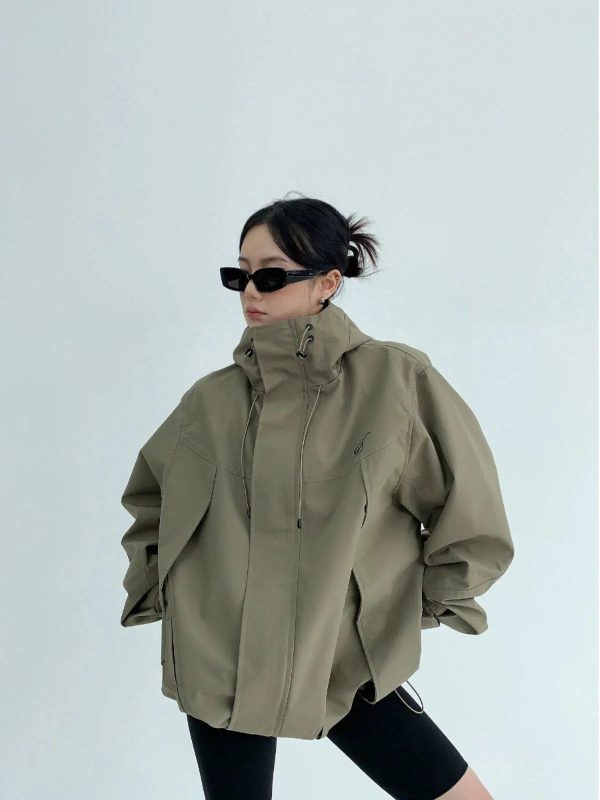 Adjustable Cuffs Versatile Hooded Coat Fashion