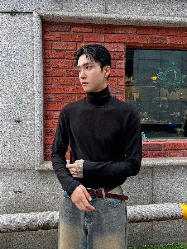 Turtleneck Slim Fit Bottoming Shirt For Discount