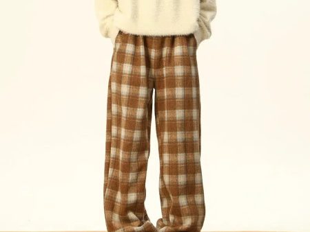 Warm Lining Plaid Casual Pants Hot on Sale