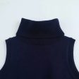 Turtleneck Sleeveless Knit Top For Sale