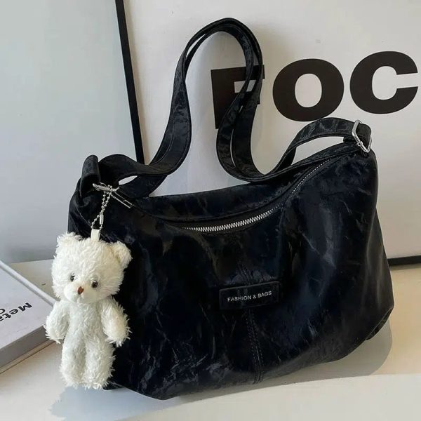 Teddy Bear Charm Soft Tote Bag For Cheap