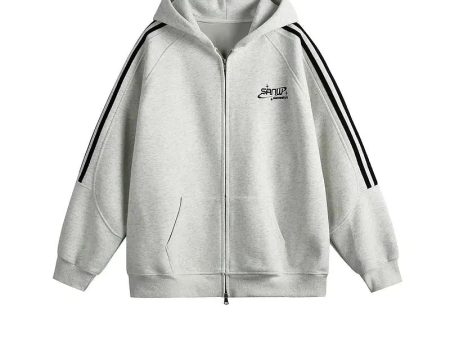 Casual Hooded Zip-Up Jacket For Discount