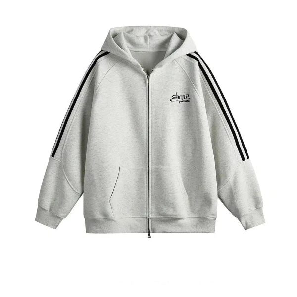 Casual Hooded Zip-Up Jacket For Discount