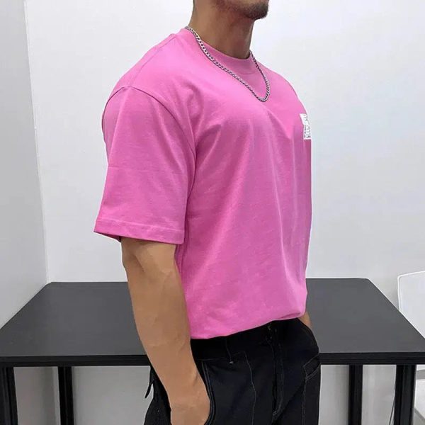 Candy-Colored Crew Neck T-shirt For Discount