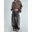 Two-piece Wide-Leg Denim Pants Online Sale