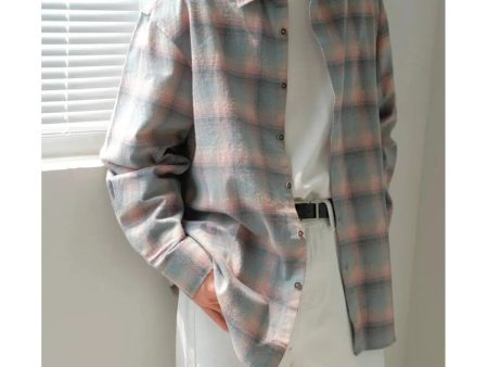 Casual Plaid Button-Up Shirt Hot on Sale