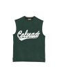 Text Print Crewneck Tank Top For Discount