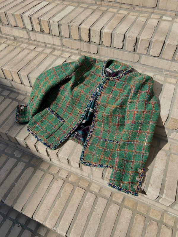 Braided Plaid Tweed Jacket Online