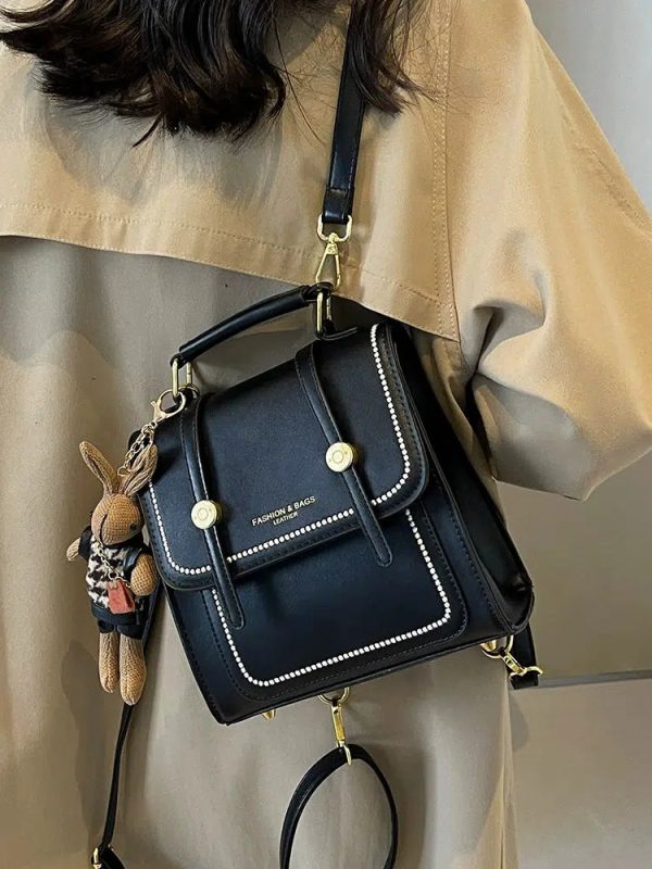 Stylish Leather Satchel Backpack For Sale