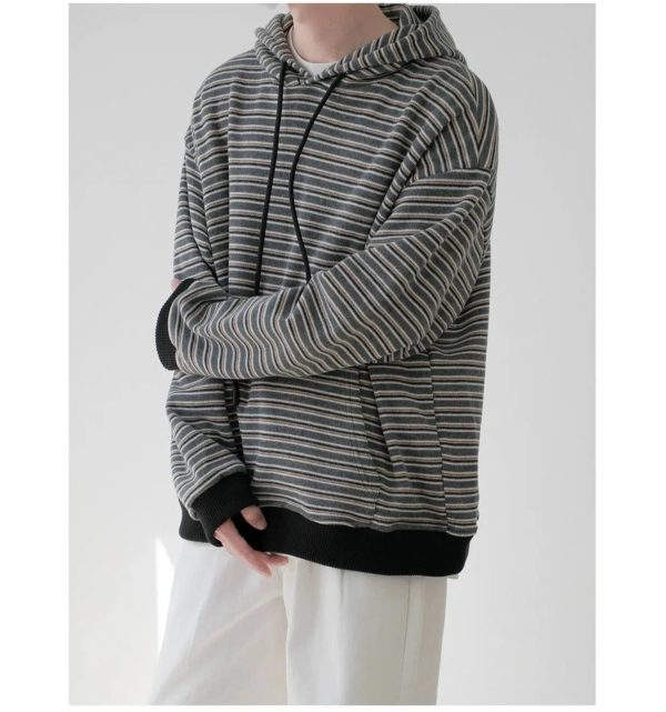 Casual Striped Hoodie Supply