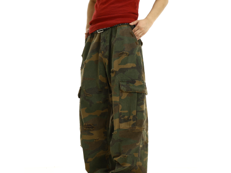 Camouflage Baggy Cargo Pants Discount