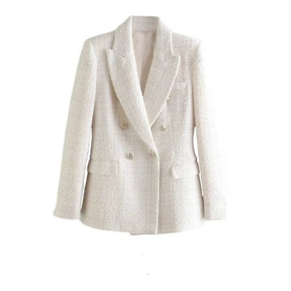 Tailored Double-Breasted Blazer For Sale