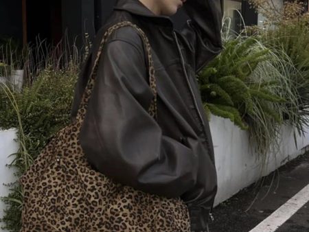 Casual Style Leopard Print Bag Online Sale