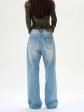 Blue Wide-leg Jeans Sale