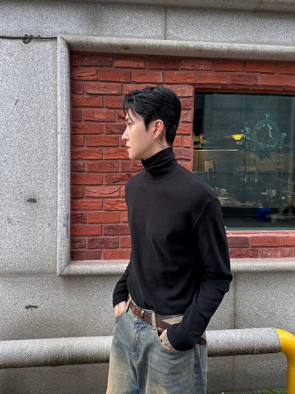 Turtleneck Slim Fit Bottoming Shirt For Discount