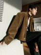 Suede Button-Up Jacket on Sale