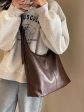 Stylish Large Leather Tote Bag For Discount