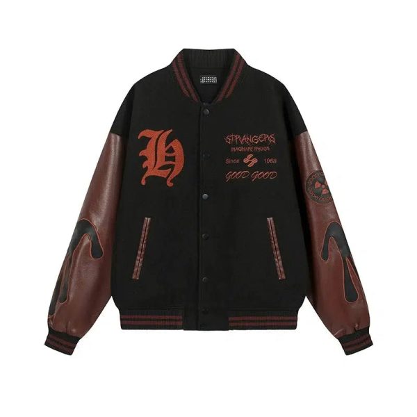 Vintage Graphic Varsity Jacket on Sale