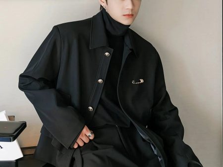 Black Jacket with Pin Online Hot Sale