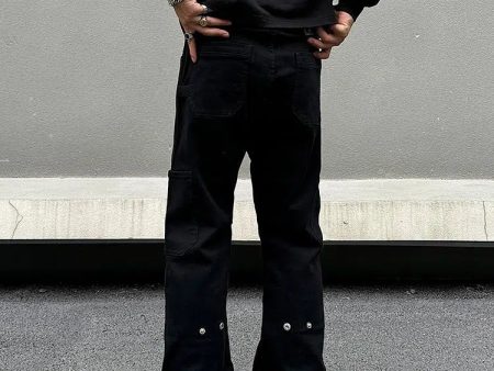 Stylish Rivet-Accent Cargo Pants Online Sale