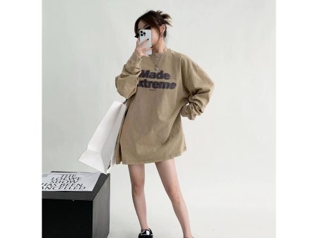 Casual Long Sleeve Oversized Sweatshirt Online Sale