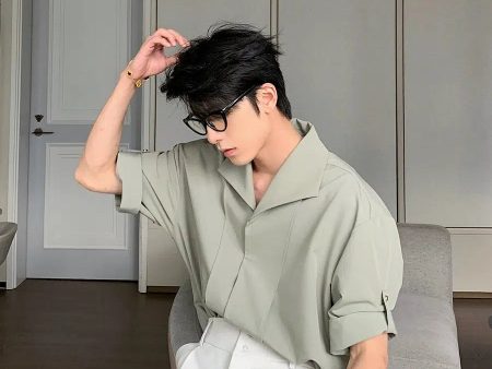 Button-Up Rolled Sleeves Shirt Online Sale