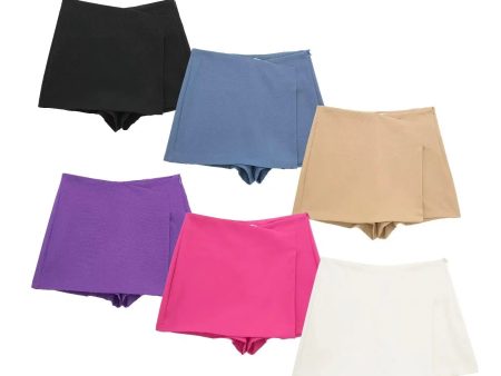 Casual Wrap Front Skorts Cheap