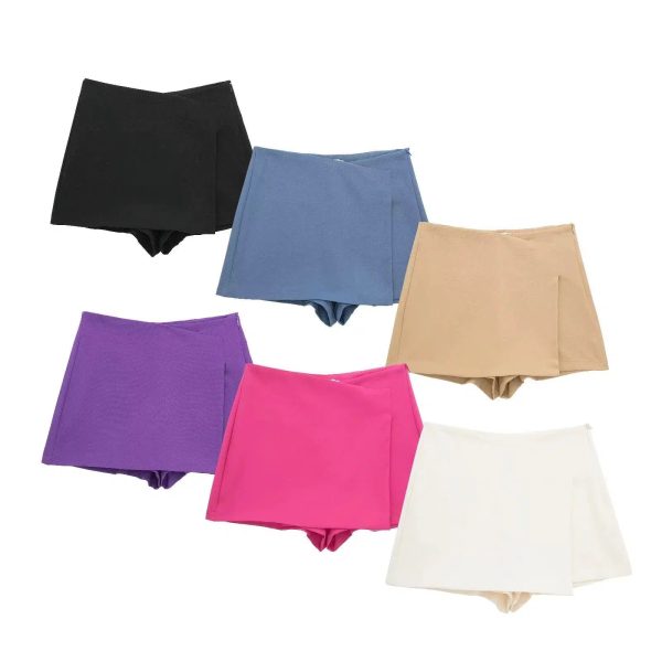 Casual Wrap Front Skorts Cheap