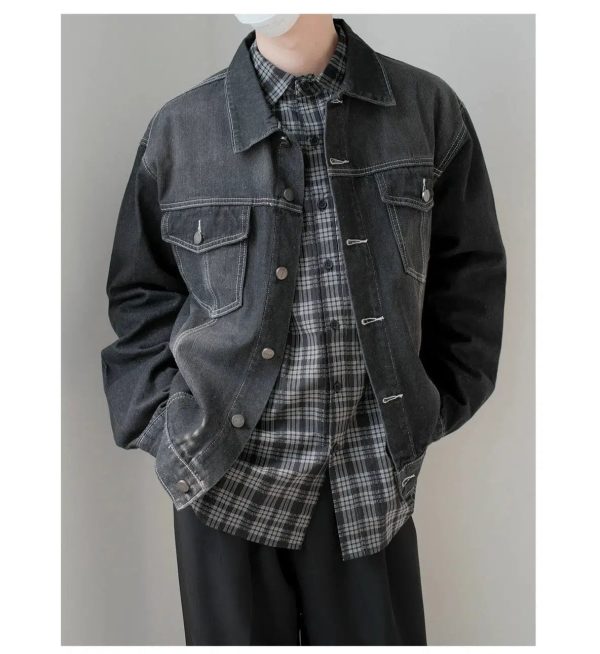 Button Closure Casual Denim Jacket Discount