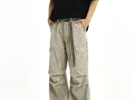 Wide-leg Casual Cargo Pants For Sale