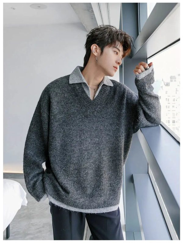 V-Neck Knitwear Sweater Sale