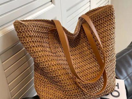 Woven Straw Tote Bag Fashion