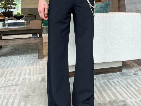 Casual Draped Flared Pants For Cheap