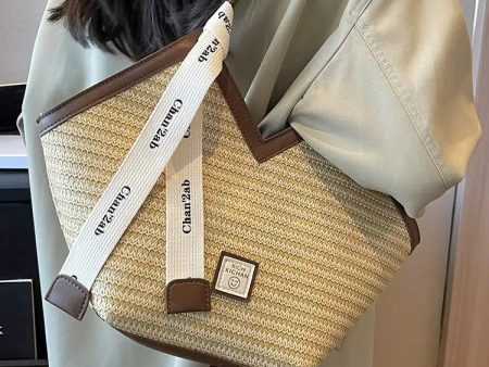 Woven Canvas Logo Strap Shoulder Bag For Discount