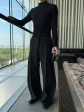 Wide-Leg Relaxed Fit Stitching Pants on Sale