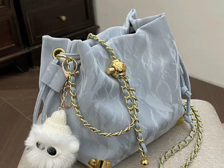 Chain Strap Drawstring Bucket Bag Online