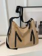 Braided Straps Zippered Tote Bag Hot on Sale