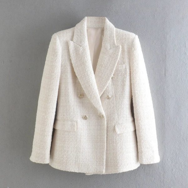 Tailored Double-Breasted Blazer For Sale