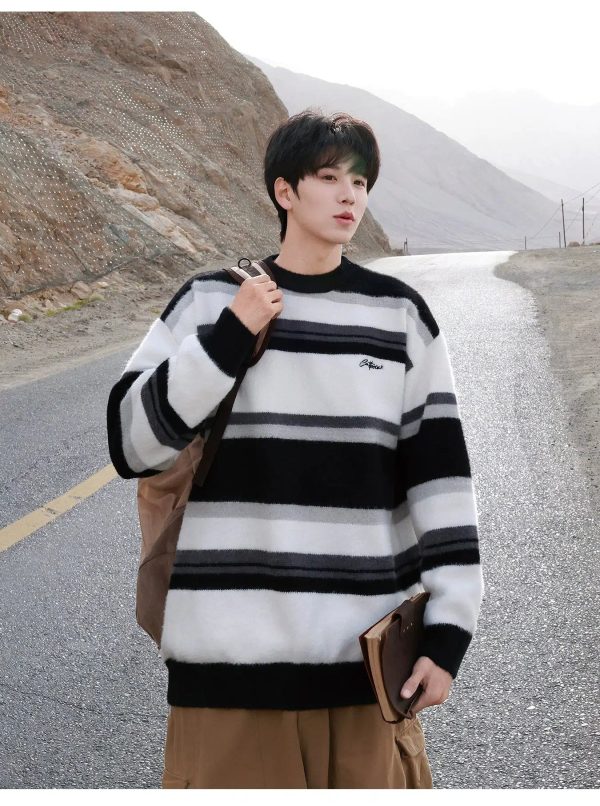 Striped Knit Sweater on Sale