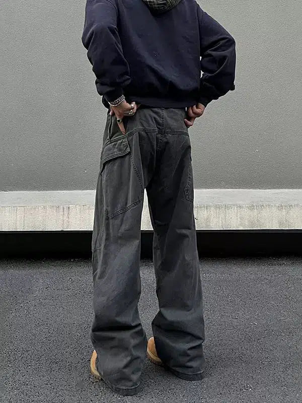 Washed Distressed Cargo Pants Online