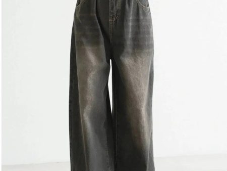 Wide-Leg Relaxed Fit Denim Pants Sale