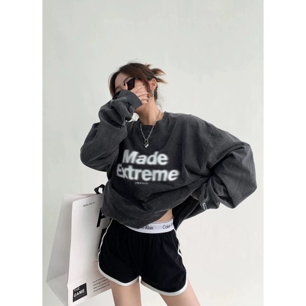 Casual Long Sleeve Oversized Sweatshirt Online Sale