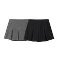 Casual High Waist Wide Pleated Skirt Online Sale