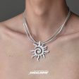 Sunburst Spiral Pendant Necklace Fashion