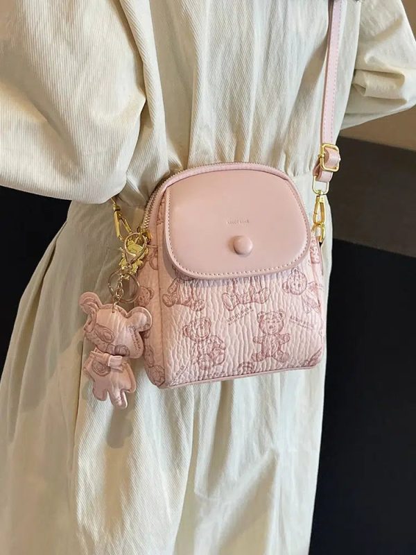 Teddy Bear Print Crossbody Bag Online Hot Sale