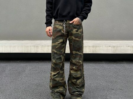 Zipper Camouflage Cargo Pants Fashion