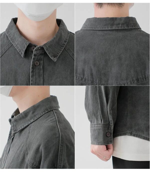 Casual Button-up Shirt with Pockets Supply